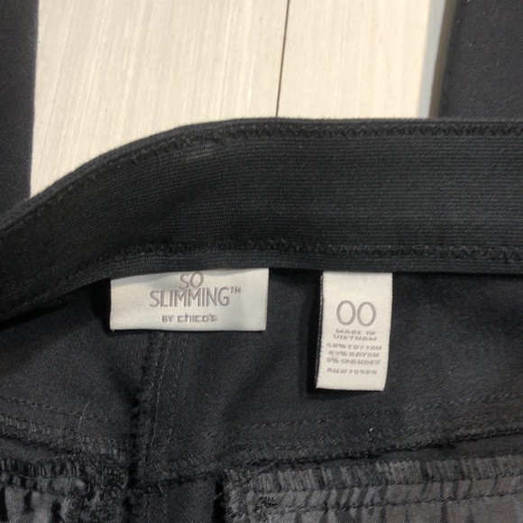 Chico’s So Slimming Stretchy Slim Straight Black Pants - Picture 6 of 8